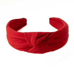 Truest Red Knotted Headband Headband 1.5" Thick