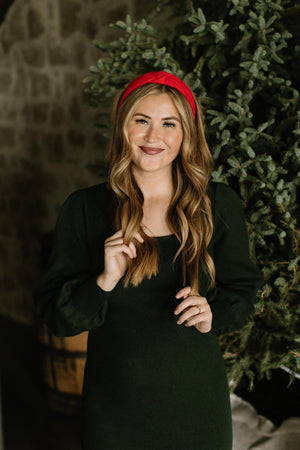 Truest Red Knotted Headband Headband 1.5" Thick