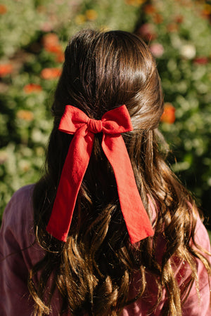 Truest Red Lady Hair Bow Lady Hair Bow 4"x7.5"