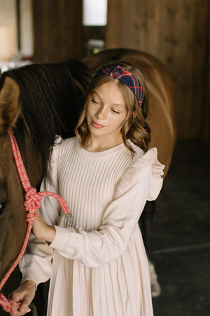 Whistler Plaid Knotted Headband Headband 1.5” Thick