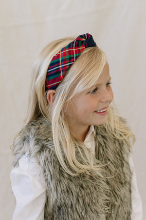 Whistler Plaid Knotted Headband
