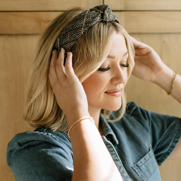 Winston Tweed Knotted Headband Headband 1.5" Thick