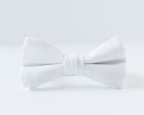 Simply White Bow Tie for Boys