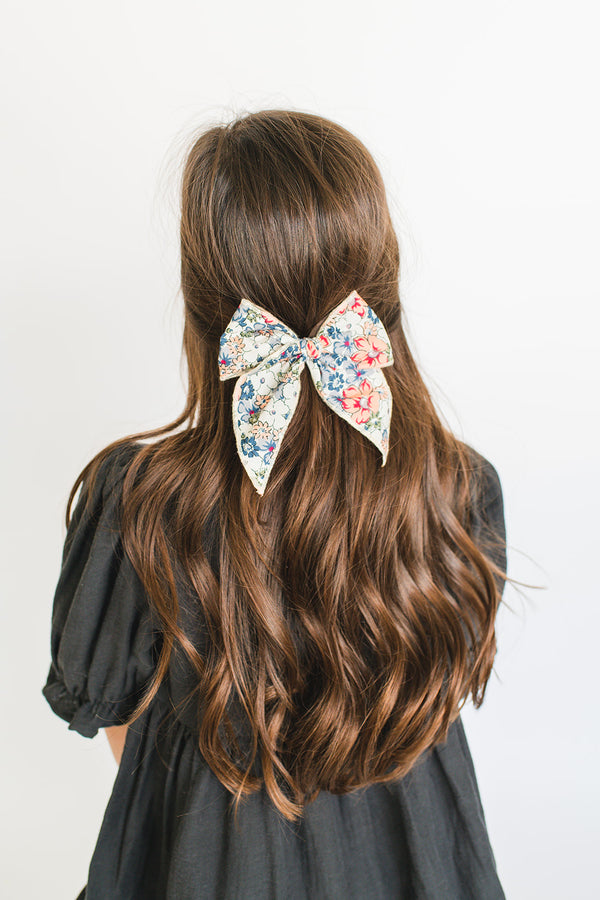 Huntsville Floral Hair Bow for Girls - Large